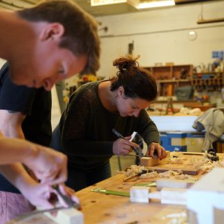 Open studio and candlestick-making workshop