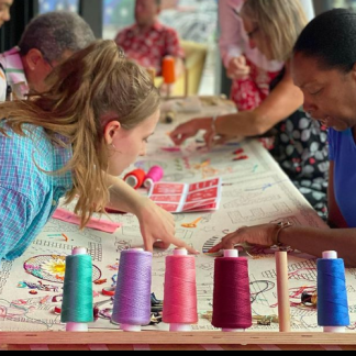The Art of Weaving. Huguenot Supper Cloth: A Communal Embroidery Project by Stitch School